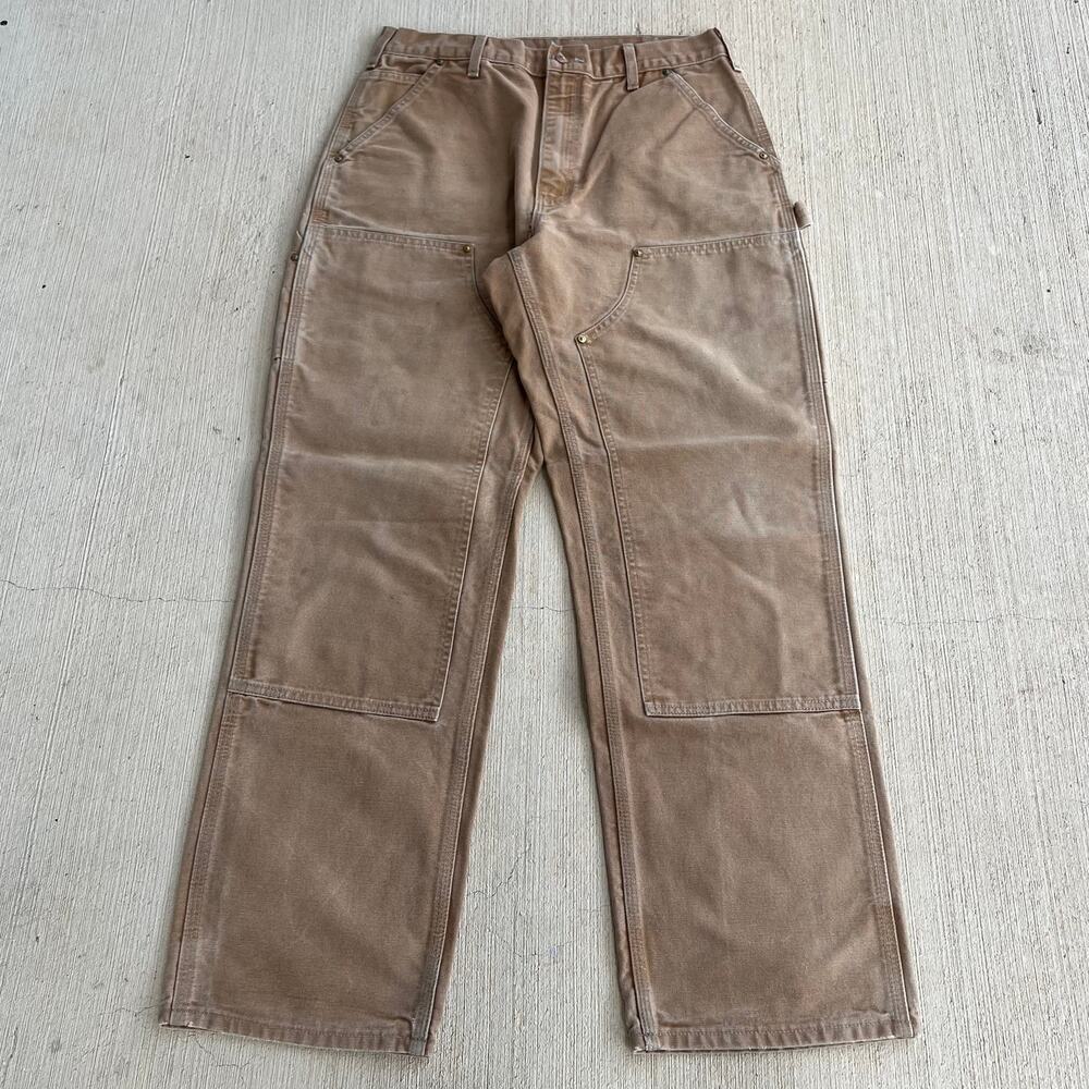 Carhartt B01 brown double knee work wear carpenter pants